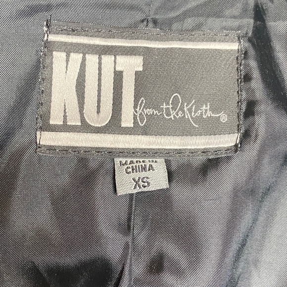 KUT FROM THE KLOTH Women's Black Vegan Leather Full Zip Moto Jacket Size XS - Picture 6 of 7